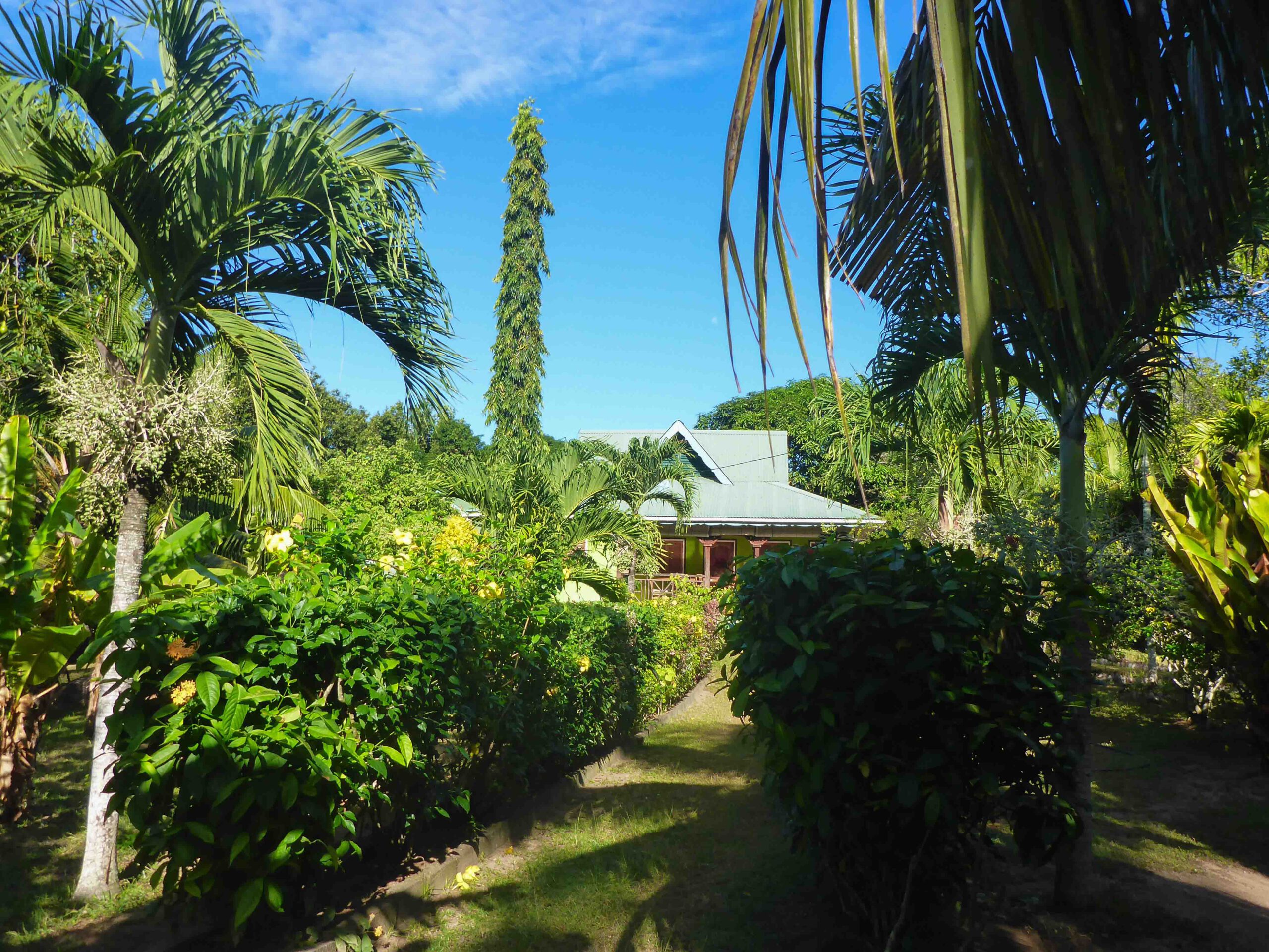 Garden Bois d'Amour La Digue with Chalet Kokover